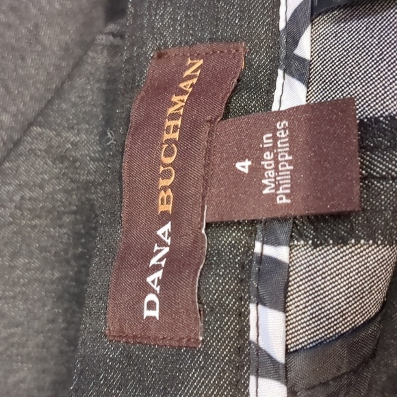 Dana Buchman Dark Silvery Gray Luxe Business Trousers with Hardware size 4 - Picture 8 of 11